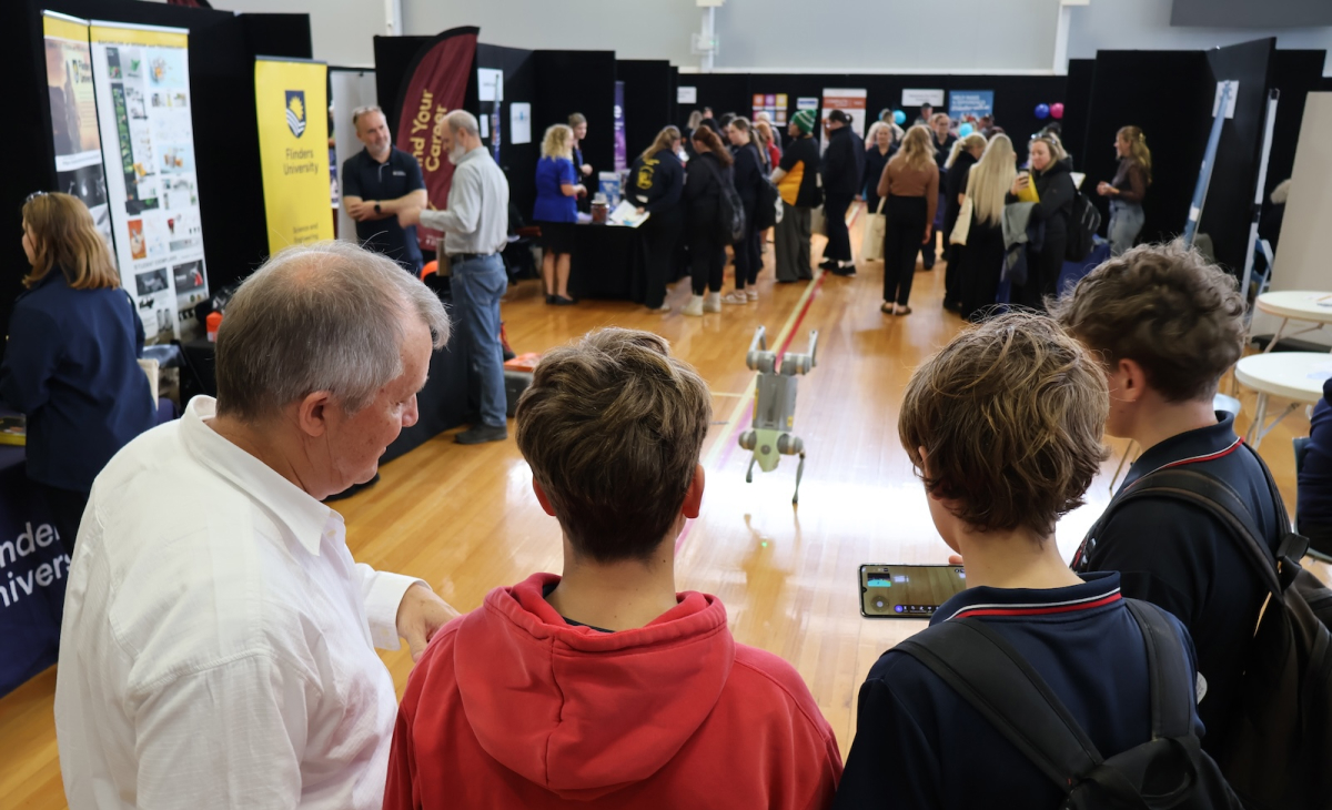 School kids at careers fair